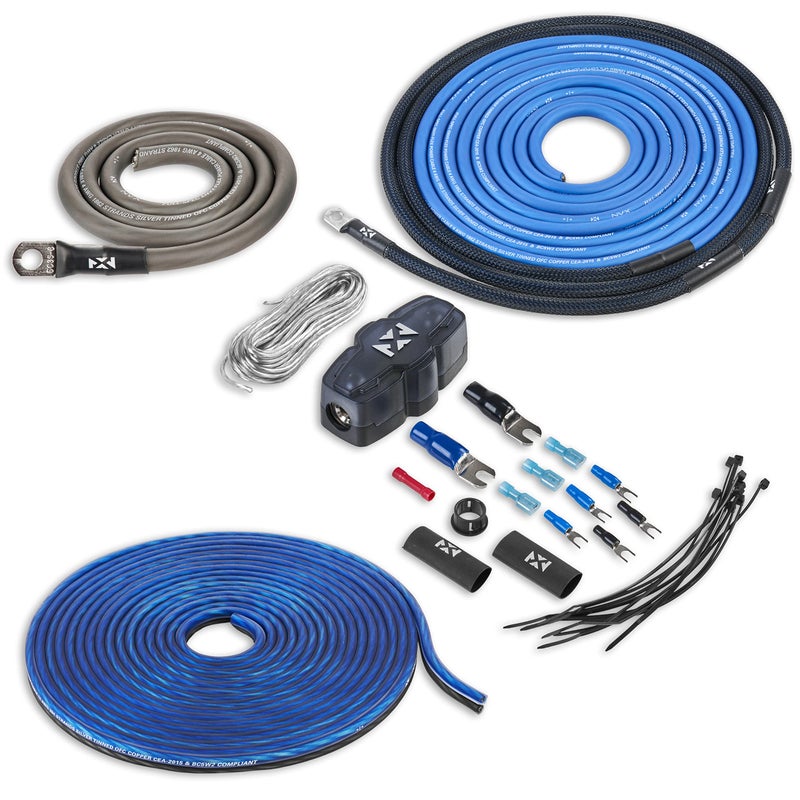 NVX True 4 Gauge AWG 100% OFC Amplifier Wiring Kit Without RCA Cable - XAPK4 - Image 1